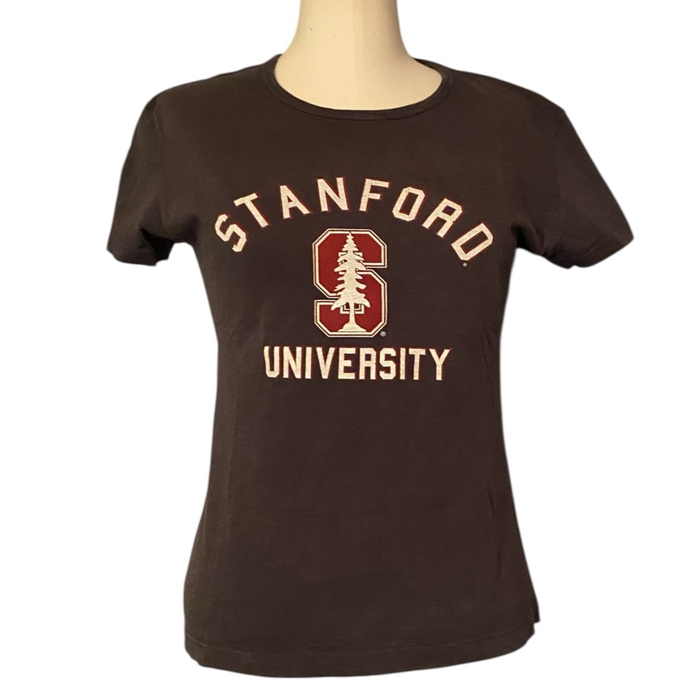 STANFORD UNIVERSITY IVY LEAGUE COLLEGE T-SHIRT WOMENS MEDIUM 100% COTTON GRAY